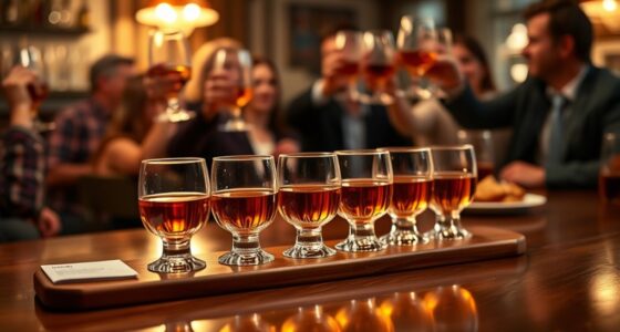 whiskey tasting party setup