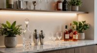 elegant home cocktail setup