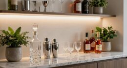 elegant home cocktail setup