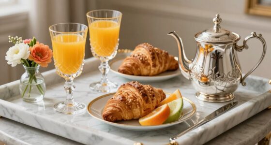 elegant morning meal presentation