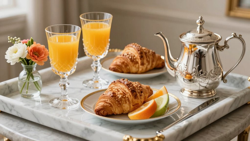 elegant morning meal presentation