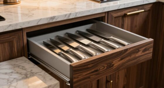 elegant organized knife storage