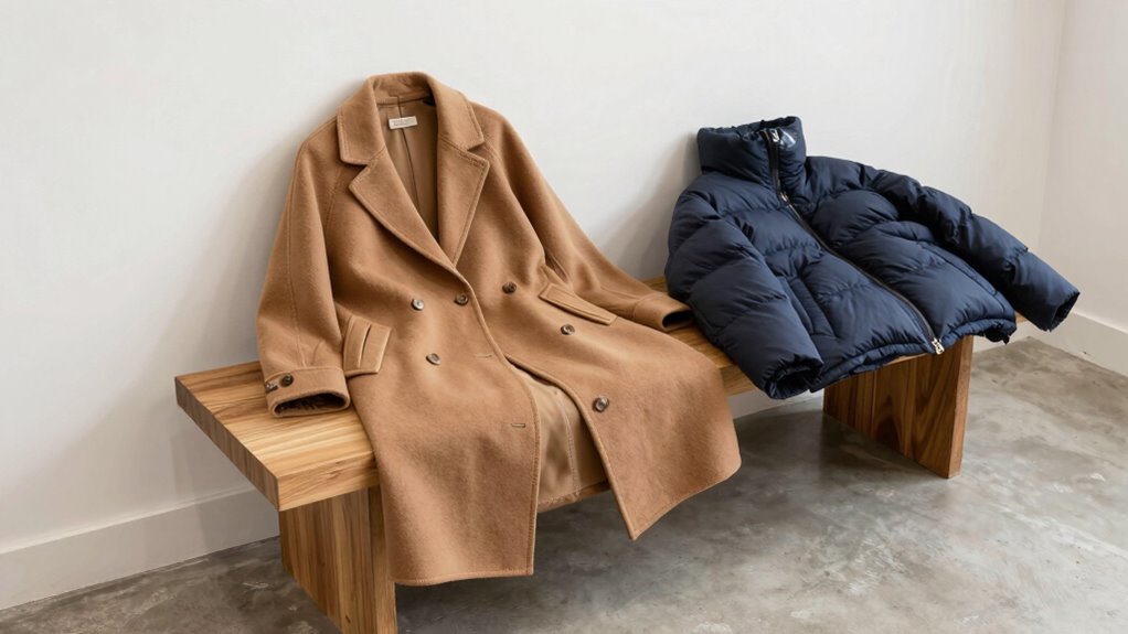 layered durable luxurious outerwear