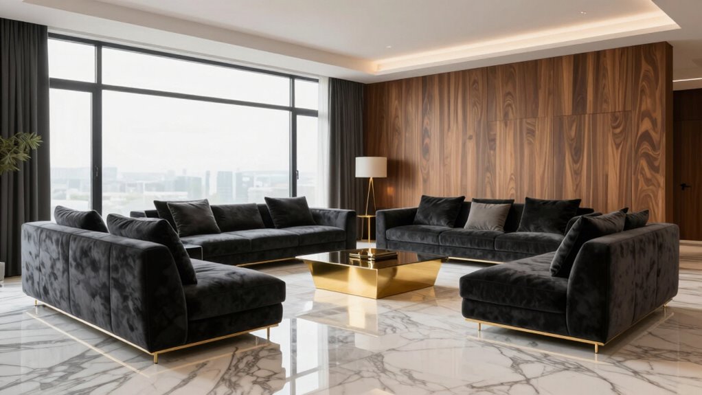 modern luxury material pairing
