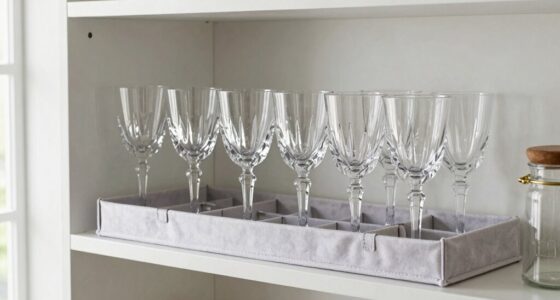 securely organize delicate glassware