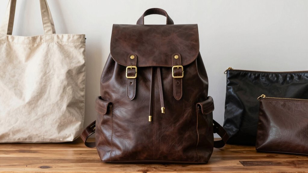 versatile durable leather backpack