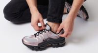 The Nike Shox TL “Flat Pewter/Black” Wraps Its Signature Column Cushioning In Full-Grain Leather