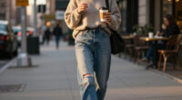 Hold The Skinny Jeans—This Is The Denim Trend Fashion People In NYC Are Wearing With White Sneakers