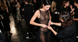 Kendall Jenner Leads The Annual L’Oréal Paris Runway Show In A Sheer Black Maxi Dress