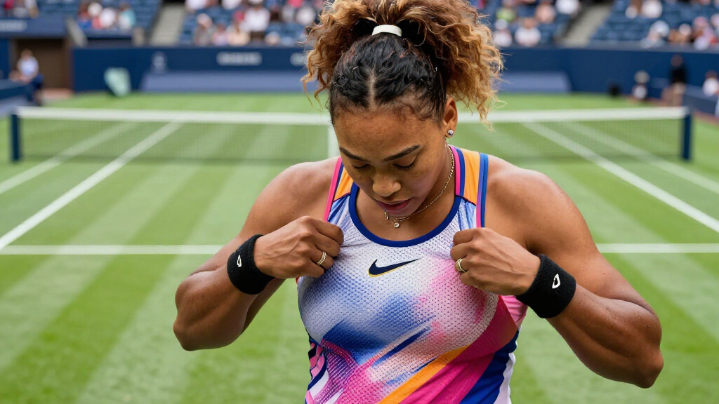 Naomi Osaka Sports Allen Iverson-Inspired Outfit At US Open For Her First Look Styled By Image Architect Law Roach