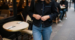 Rihanna Pairs Her Ribbon-Trimmed Dior Jacket With Jeans For Dinner In Paris