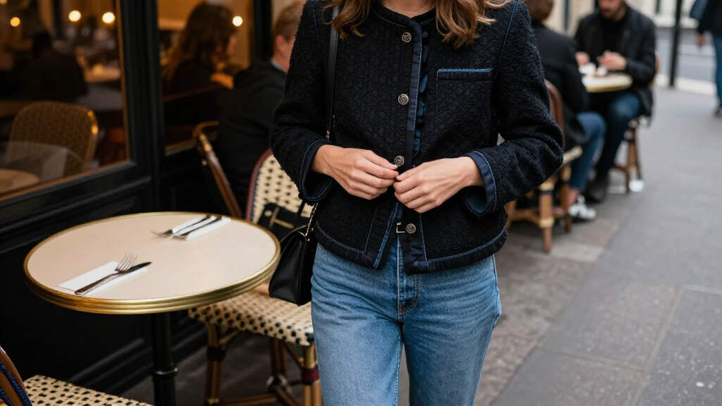 Rihanna Pairs Her Ribbon-Trimmed Dior Jacket With Jeans For Dinner In Paris
