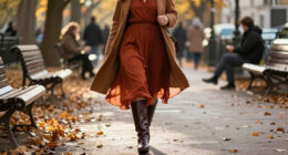 7 Ways To Make Dresses And Knee-High Boots Your Fall Uniform