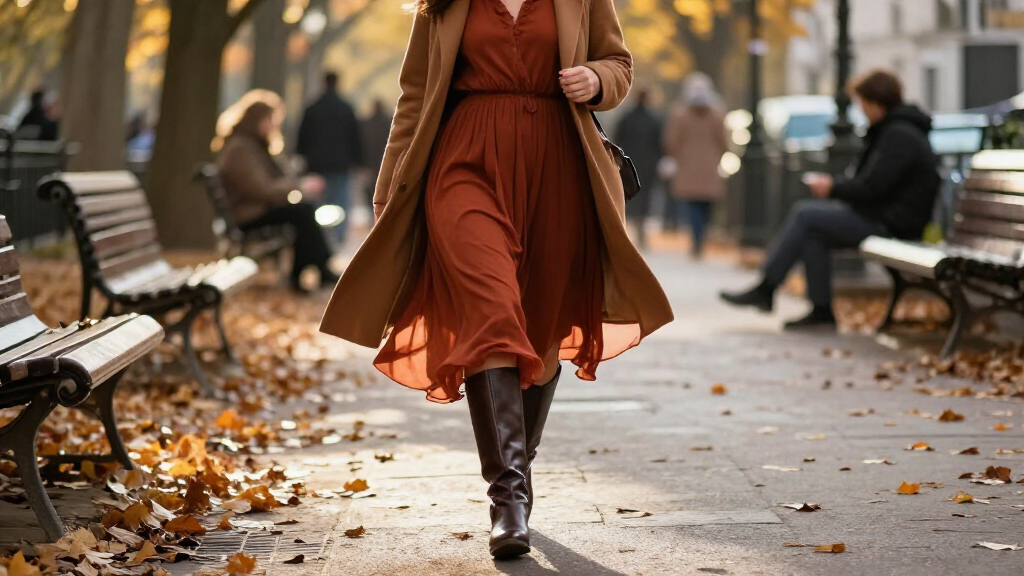 7 Ways To Make Dresses And Knee-High Boots Your Fall Uniform