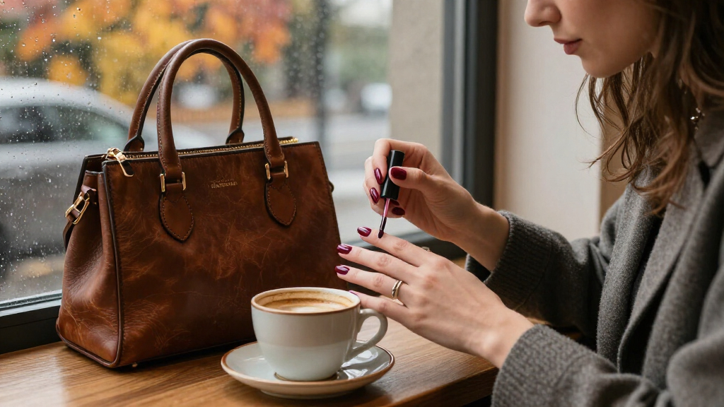 Anne Hathaway's Moody Fall Manicure Is So Stylish—Here's The Exact $13 Shade Behind Her "Cherry Noir" Nails