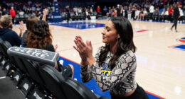 At The WNBA Finals, Zendaya Pairs Her Home Team Pride With A Snakeskin Tee She Co-Designed