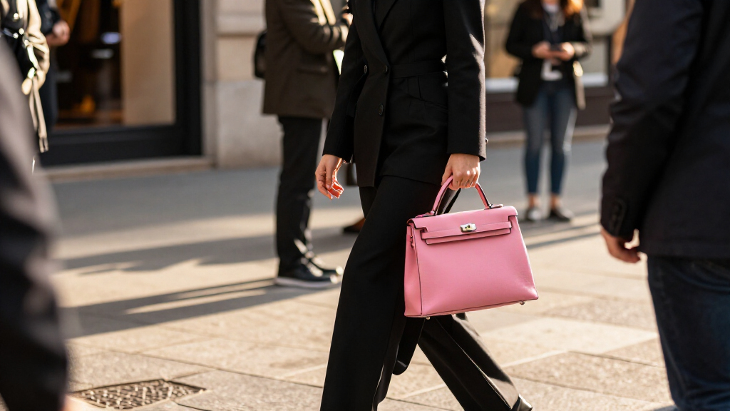 Kim Kardashian Matches Her Bubblegum-Pink Hermès Kelly To Her Alaïa To Support Lewis Hamilton In Singapore